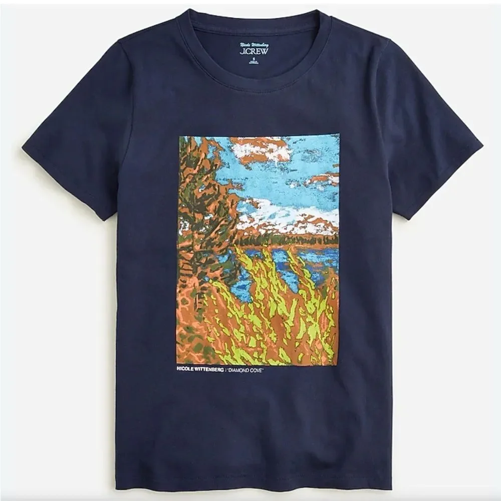 Limited-edition Nicole Wittenberg X J.Crew Diamond Cove graphic T-shirt size S